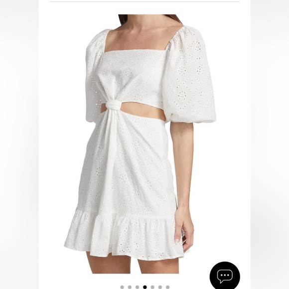 Wayf Knotted cutout cotton minidress - Picture 4 of 6